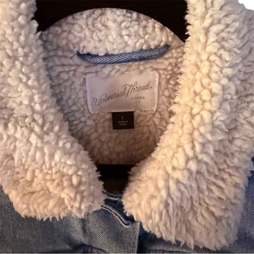 Universal Thread Blue Jacket With Cream Sherpa Co… - image 2